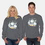 Cute Alien Cats Spaceship-Unisex-Crew Neck-Sweatshirt-xMorfina