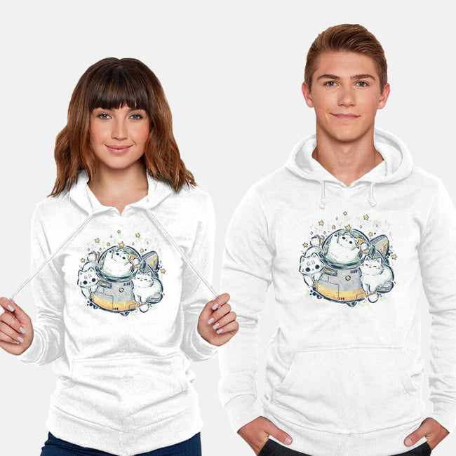 Cute Alien Cats Spaceship-Unisex-Pullover-Sweatshirt-xMorfina