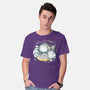 Cute Alien Cats Spaceship-Mens-Basic-Tee-xMorfina