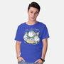 Cute Alien Cats Spaceship-Mens-Basic-Tee-xMorfina