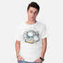 Cute Alien Cats Spaceship-Mens-Basic-Tee-xMorfina