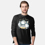 Cute Alien Cats Spaceship-Mens-Long Sleeved-Tee-xMorfina