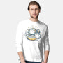 Cute Alien Cats Spaceship-Mens-Long Sleeved-Tee-xMorfina