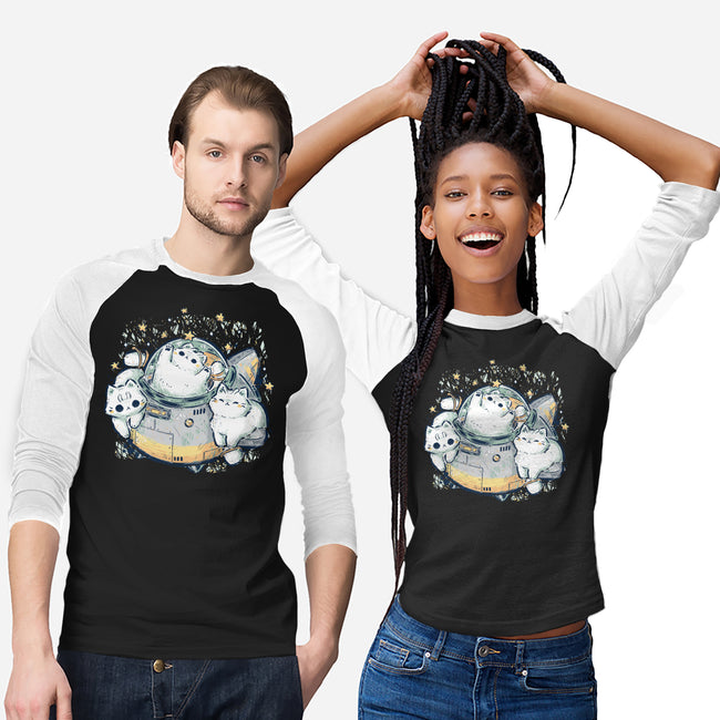 Cute Alien Cats Spaceship-Unisex-Baseball-Tee-xMorfina