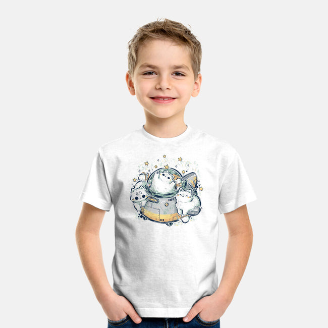 Cute Alien Cats Spaceship-Youth-Basic-Tee-xMorfina