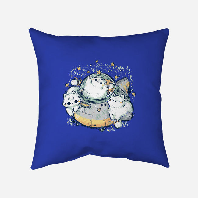 Cute Alien Cats Spaceship-None-Removable Cover w Insert-Throw Pillow-xMorfina