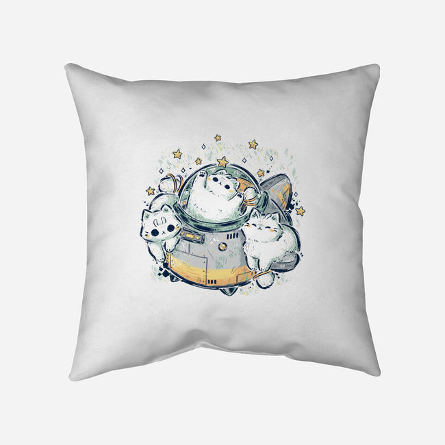 Cute Alien Cats Spaceship-None-Removable Cover w Insert-Throw Pillow-xMorfina