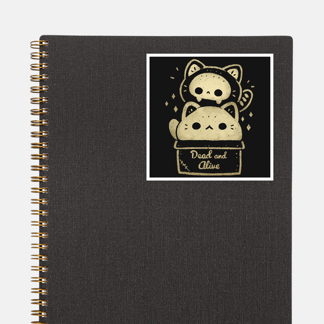Creepy Kawaii Schrodingers Cat-None-Glossy-Sticker-xMorfina