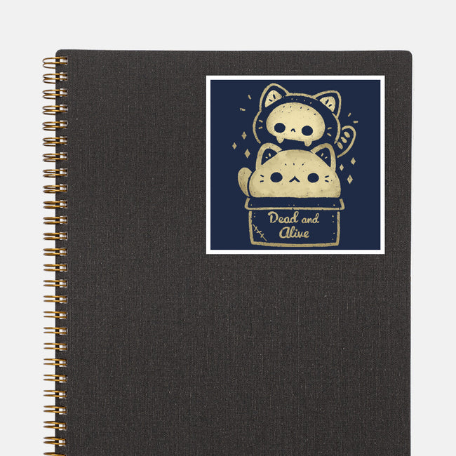 Creepy Kawaii Schrodingers Cat-None-Glossy-Sticker-xMorfina