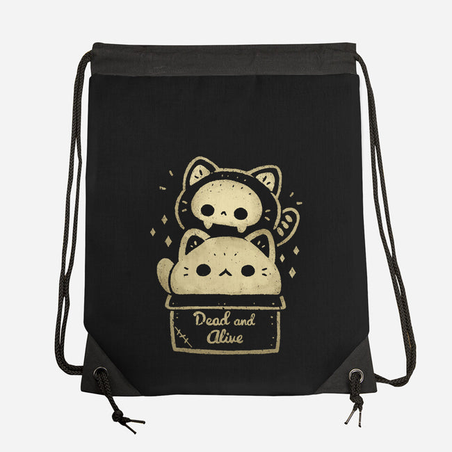 Creepy Kawaii Schrodingers Cat-None-Drawstring-Bag-xMorfina
