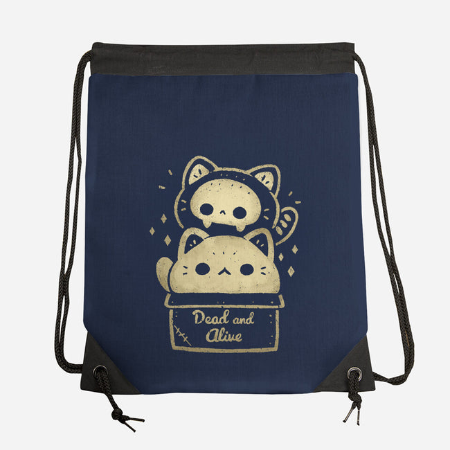 Creepy Kawaii Schrodingers Cat-None-Drawstring-Bag-xMorfina