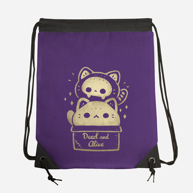 Creepy Kawaii Schrodingers Cat-None-Drawstring-Bag-xMorfina