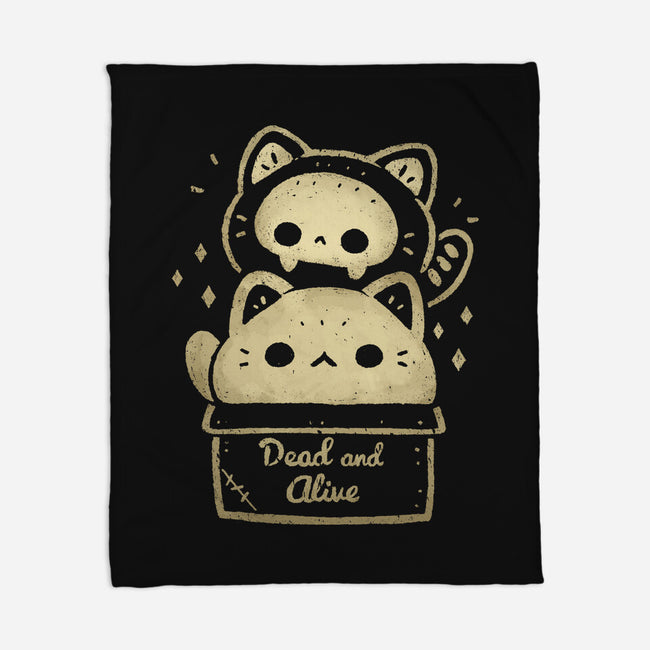 Creepy Kawaii Schrodingers Cat-None-Fleece-Blanket-xMorfina