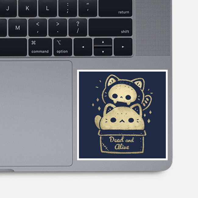 Creepy Kawaii Schrodingers Cat-None-Glossy-Sticker-xMorfina