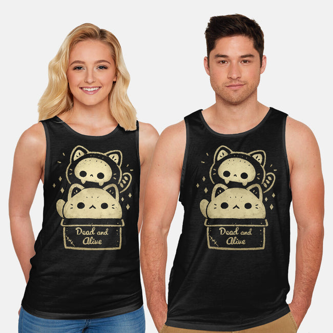 Creepy Kawaii Schrodingers Cat-Unisex-Basic-Tank-xMorfina