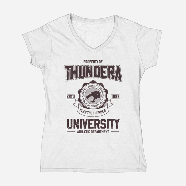 Thundera University-Womens-V-Neck-Tee-retrodivision