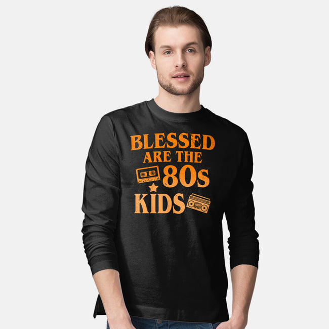 Blessed Are The 80s Kids-Mens-Long Sleeved-Tee-Boggs Nicolas