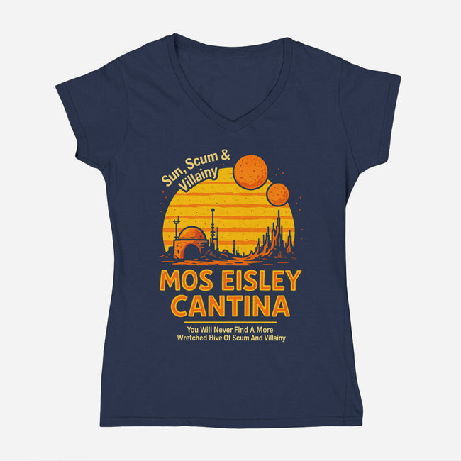 Mos Eisley Cantina-Womens-V-Neck-Tee-Immortalized