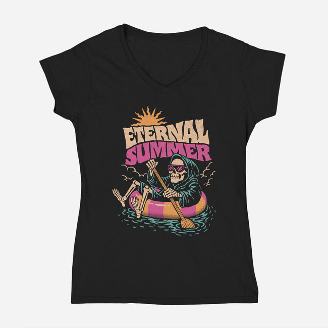 Eternal Summer-Womens-V-Neck-Tee-dfonseca