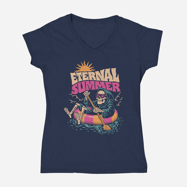 Eternal Summer-Womens-V-Neck-Tee-dfonseca