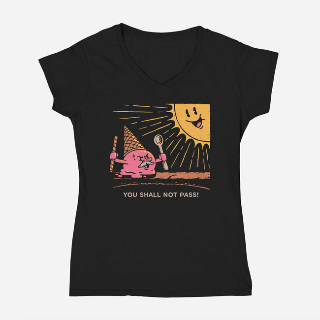Ice Cream Wizard-Womens-V-Neck-Tee-dfonseca