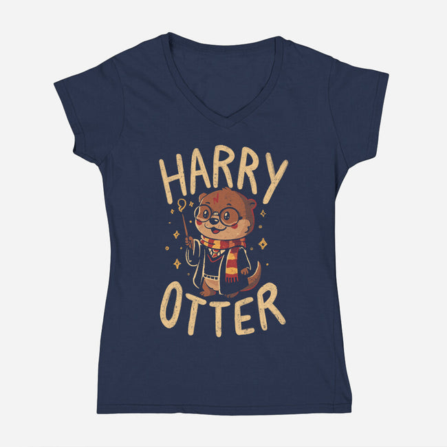 Harry Otter-Womens-V-Neck-Tee-Arigatees