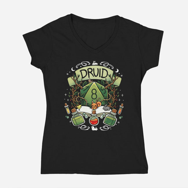 Druid Dice-Womens-V-Neck-Tee-Vallina84
