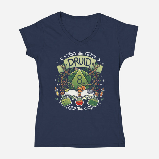 Druid Dice-Womens-V-Neck-Tee-Vallina84