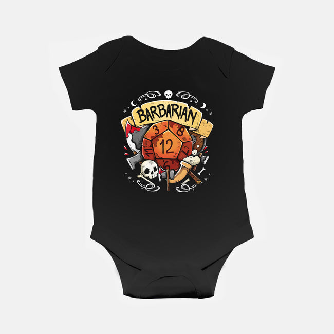 The Barbarian Dice-Baby-Basic-Onesie-Vallina84