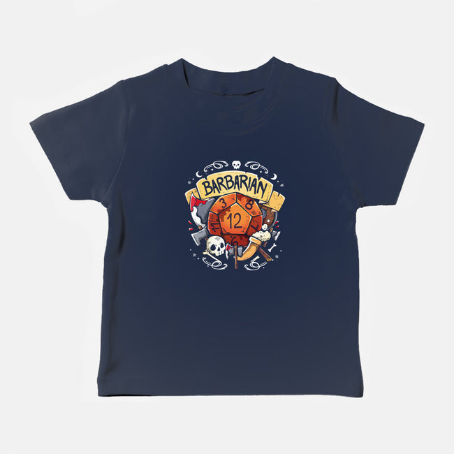 The Barbarian Dice-Baby-Basic-Tee-Vallina84