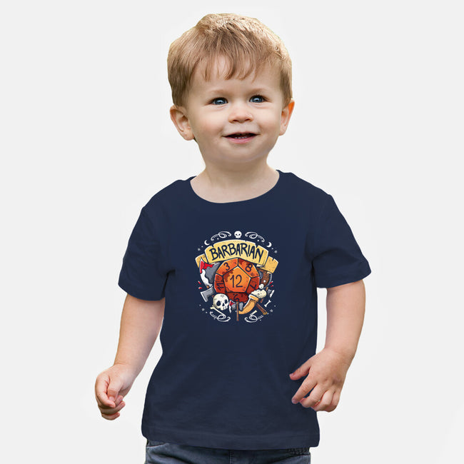The Barbarian Dice-Baby-Basic-Tee-Vallina84
