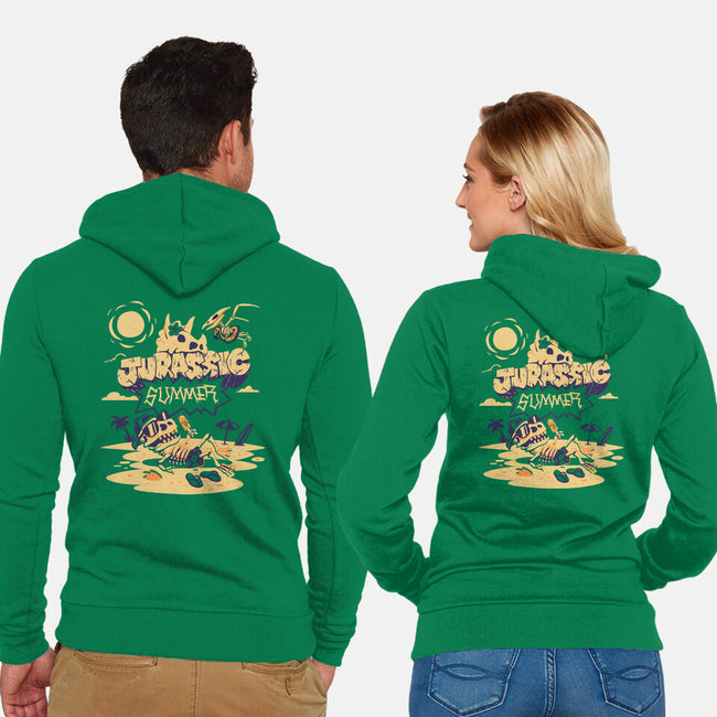 Jurassic Summer-Unisex-Zip-Up-Sweatshirt-estudiofitas