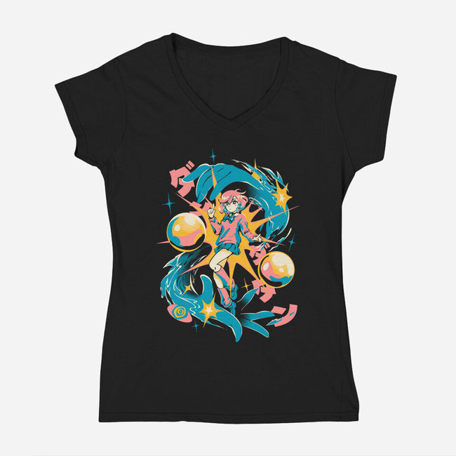 Invisible Powers-Womens-V-Neck-Tee-Estudio Horta