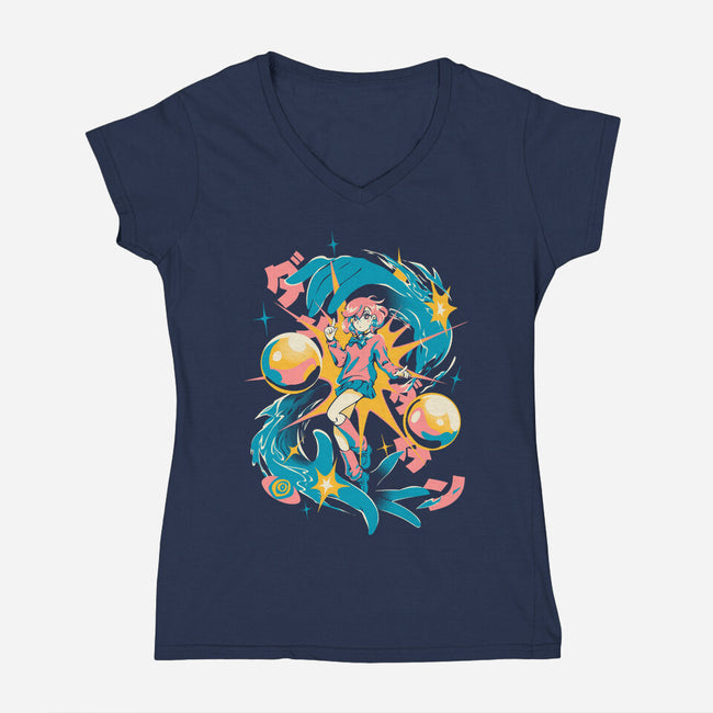 Invisible Powers-Womens-V-Neck-Tee-Estudio Horta
