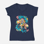 Invisible Powers-Womens-V-Neck-Tee-Estudio Horta