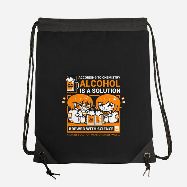 Alcohol Is A Solution-None-Drawstring-Bag-krisren28