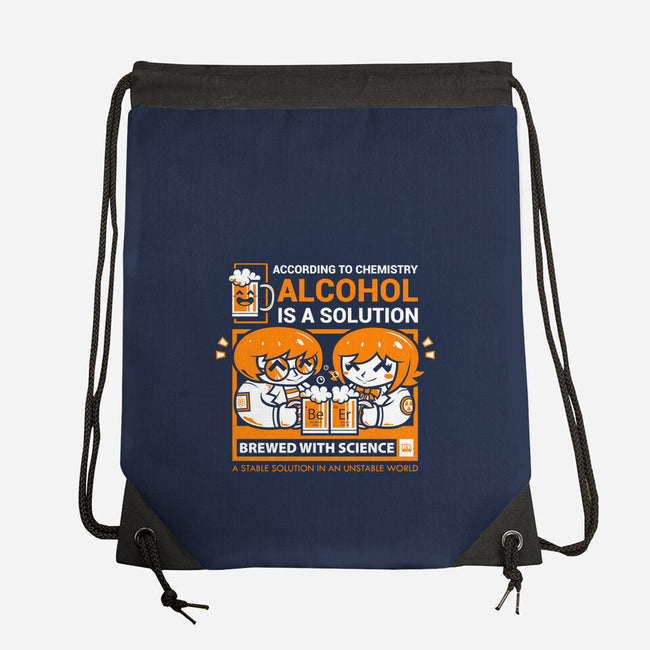 Alcohol Is A Solution-None-Drawstring-Bag-krisren28