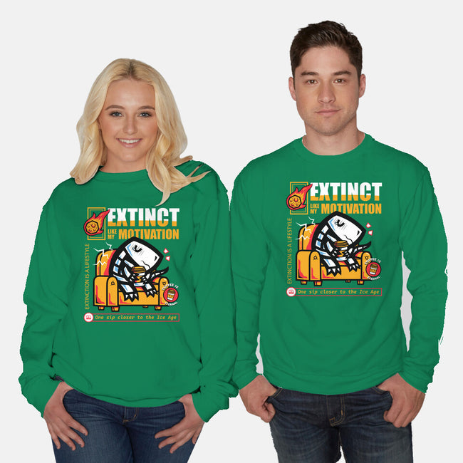 Extinct Like My Motivation-Unisex-Crew Neck-Sweatshirt-krisren28