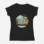 Full Moon Of Oz-Womens-V-Neck-Tee-Xentee