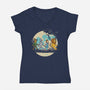 Full Moon Of Oz-Womens-V-Neck-Tee-Xentee