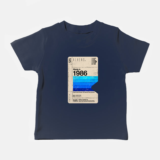 Aliens Blank Tape-Baby-Basic-Tee-rocketman_art
