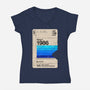 Aliens Blank Tape-Womens-V-Neck-Tee-rocketman_art