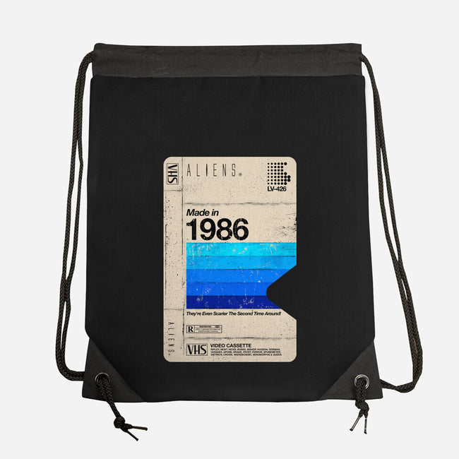 Aliens Blank Tape-None-Drawstring-Bag-rocketman_art