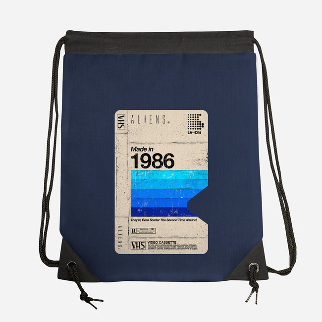 Aliens Blank Tape-None-Drawstring-Bag-rocketman_art
