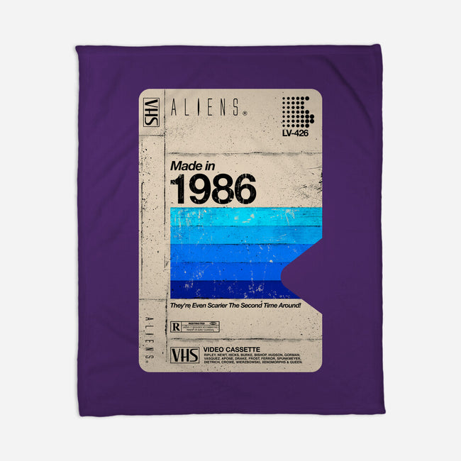 Aliens Blank Tape-None-Fleece-Blanket-rocketman_art
