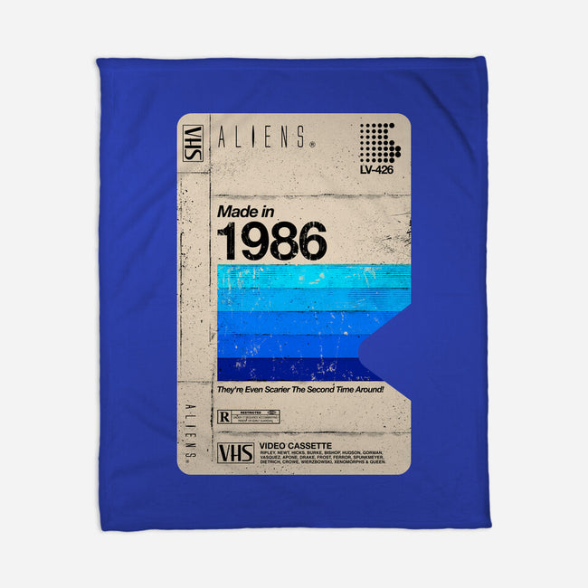 Aliens Blank Tape-None-Fleece-Blanket-rocketman_art