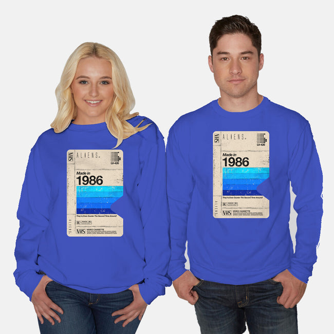 Aliens Blank Tape-Unisex-Crew Neck-Sweatshirt-rocketman_art