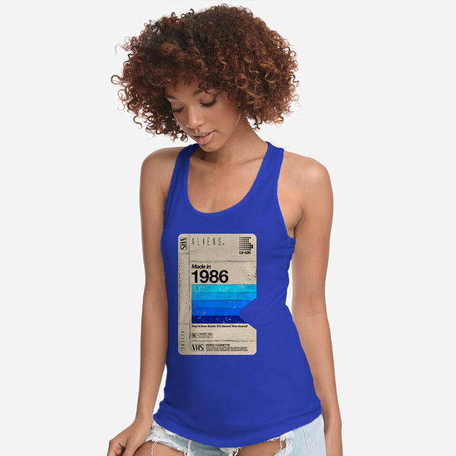 Aliens Blank Tape-Womens-Racerback-Tank-rocketman_art