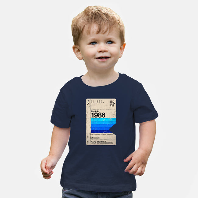 Aliens Blank Tape-Baby-Basic-Tee-rocketman_art