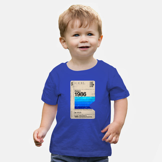 Aliens Blank Tape-Baby-Basic-Tee-rocketman_art